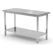 Hendi Robuuste werktafel – 360˚ toegankelijk – Verstelbare poten – 1400x700 mm – Roestvast staal