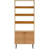 House Nordic Boekenkast Kyoto | mdf naturel 80x200x30 cm boekenkasten | NADUVI