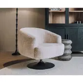 Tower Living Barga Fauteuil - fabric TED 24 off white (draaibaar)