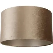 QAZQA Fluwelen lampenkap taupe 35/35/20