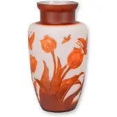 Baakman Vaas - "Tulip" - Cameo Glas - 29,8 cm hoog