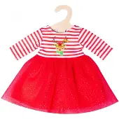 Heless Babypoppenkleding Kerstjurk 28-35 Cm Rood 2-delig