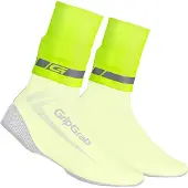 Gripgrab - CyclinGaiter Hi-Vis Regen Wielren Overschoenen Cuffs Neopreen Manchetten - Geel Hi-Vis - Unisex - Maat L/XL