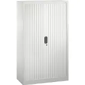 C+P Omnispace rolluikkast, 4 OH, afsluitbaar, B 1000 x D 420 x H 1660 mm, staal/kunststof, verkeerswit