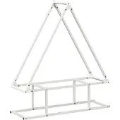vidaXL Brandhoutrek 80x25x90 cm koudgewalst staal wit