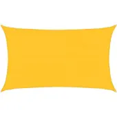 vidaXL Zonnezeil 160 g/m² rechthoekig 5x8 m HDPE geel