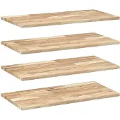 vidaXL Wandschappen 4 st zwevend 80x40x2 cm onbehandeld acaciahout