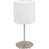 Eglo Pasteri Tafellamp - E14 - 1 Lichts - Ø14cm - Stof - Grijs, Wit