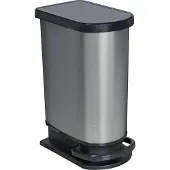 Rotho Paso mono pedaalemmer- prullenbak 50L - BPA vrij - donker zilvermetallic