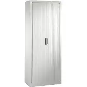 C+P Omnispace rolluikkast, 5 OH, afsluitbaar, B 800 x D 420 x H 1980 mm, staal/kunststof, verkeerswit