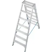 Krause Dubbele trapladder van aluminium, 2 x 7 treden