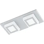 Eglo Led plafondlamp Masiano 2-lichts metaalgrijs