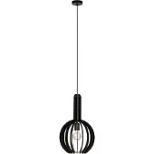 Eglo Zwart houten hanglamp Velasco Ø 31cm