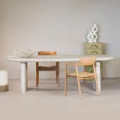 Giga Meubel Eettafel Maya Deens Ovaal Beige 300cm
