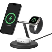 Belkin Boost Charge Pro MagSafe en Qi2 3-in-1 Draadloze Oplader 15W met Standaard Zwart