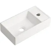 Guido Gusto Fontein Mia 40.5x20x10.5cm mat wit inclusief afvoerplug rechts