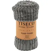 Tiseco Plaid Home Studio Ribble Grey-130 x 160 cm