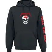 Metallica Trui met capuchon - Kill 'Em All - Skull - S tot M - voor Mannen - zwart - Maat M