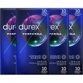 Durex - Condooms - Performa met vertragend effect - 10st x4 - Voordeelverpakking