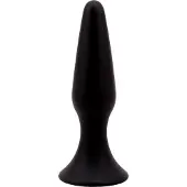 CHISA Zwarte Siliconen Butt Plug Medium