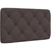 vidaXL Hoofdbordkussen 90 cm stof donkerbruin
