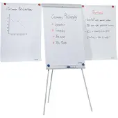 Franken Flipchart X-tra! Line Standard Plus (b x h) 68 cm x 105 cm Lichtgrijs Incl. opbergbakje, Incl. papierhouder, Afwisbaar, In hoogte verstelbaar,