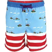 Unabux Zwemshorts ' WATER GIRAFFE ' blauw / rood / wit