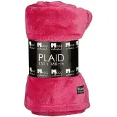 In the Mood Famke Fleece Plaid – L180 x B130 cm – Fuchsia