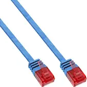 InLine Patchkabel plat, U/UTP, Cat.6, blauw, 10m