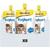 GimCat 8x Yoghurt Pouch Voor Katten 150 Gr
