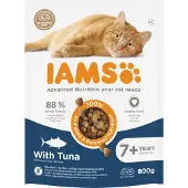 IAMS 4x Cat Senior 7+ Kattenvoer Tuna 800 gr