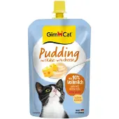 GimCat 10x Pudding Kattensnack Kaas 100 gr