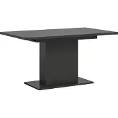 Ebuy24 Motion eetkamertafel zuilpoot 90x150/190cm incl. 1 verlengblad grijs.
