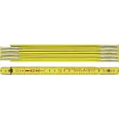 Bmi duimstok, 2m lengte, beuken, geel, EG III nauwkeurigheid, breedte 16mm