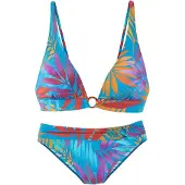 LASCANA Bikini blauw / lichtlila / oranje / rood
