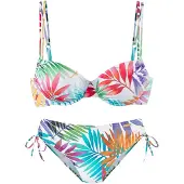 LASCANA Bikini turquoise / oranje / rood / wit