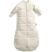 ErgoPouch Jersey Slaapzak met mouwen - 2,5 Tog - Slaapzak baby - Slaapzak - Slaapzak 80 cm - Oatmeal Marle