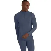 Falke Wool-Tech Zip Neck sneldrogend wol functioneel functioneel shirt met lange mouwen heren blauw - maat XL