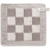 Knit Factory Pannenlap Block - Ecru/Taupe - 23x23 cm