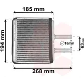 VAN WEZEL 08006042 Kachelradiateur, interieurverwarming