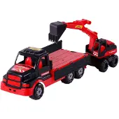Cavallino Mammoet Torpedo Vrachtwagen met Graafmachine, 44,5cm
