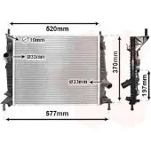 VAN WEZEL 18002368 Radiateur