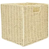 Home Deco Factory faltbarer geflochtener Aufbewahrungswürfel 30x30cm