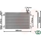 VAN WEZEL 43005273 Condensor voor airco