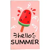 Lucca Sneldrogend Microvezel Strandlaken - Hello Summer - 100x180 - Multi