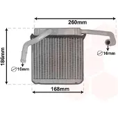 VAN WEZEL 18006607 Kachelradiateur, interieurverwarming