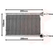 VAN WEZEL 43006551 Kachelradiateur, interieurverwarming