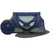 Deryan Peuter Luxe Campingbedje met Matras - Reisbed Inklapbaar - Campingbedje Baby - Navy