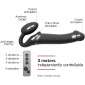 Strap-On-Me met 3 Motors Zwart - L