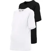 ONLY Maternity Shirt zwart / wit